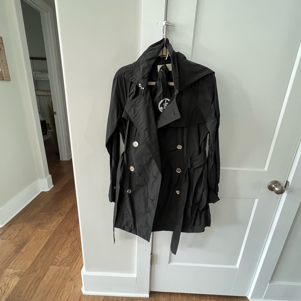 Michael Kors raincoat with hood and storage bag size large